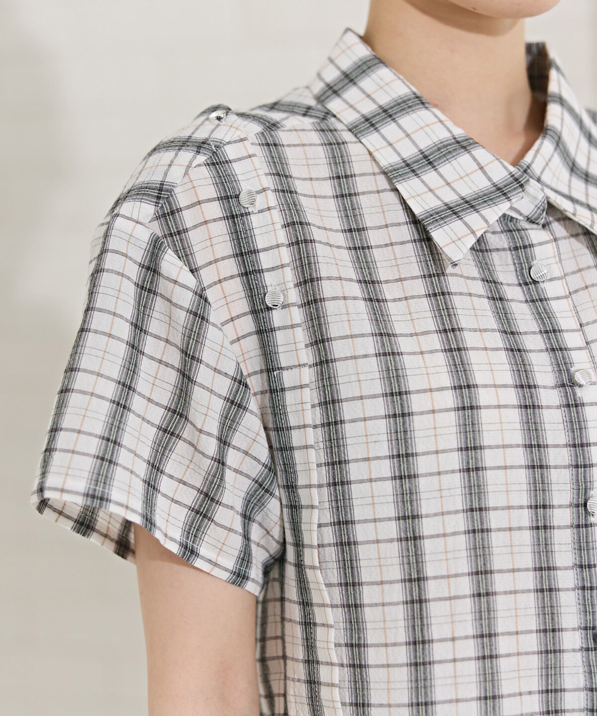 REDYAZEL「2WAYスリーブチェックトップス」|シャツ・ブラウス|
