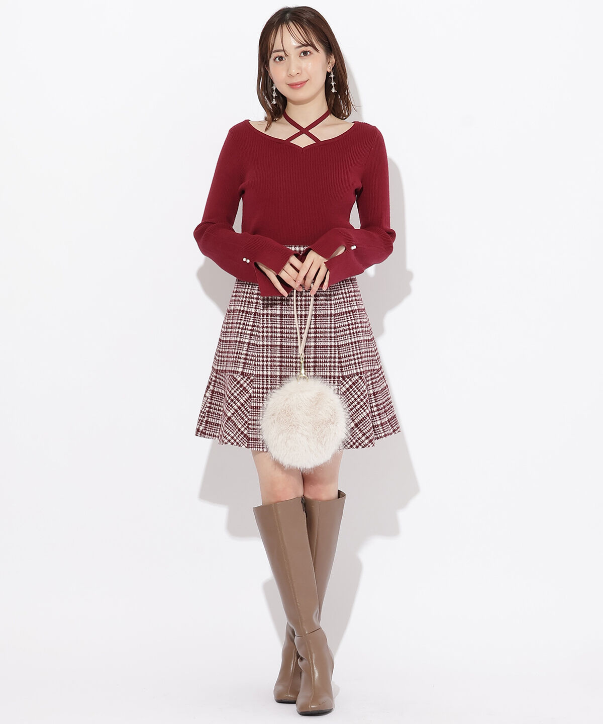 WILLSELECTION「ハートネックフレアスリーブプルオーバー」|ニット・セーター|