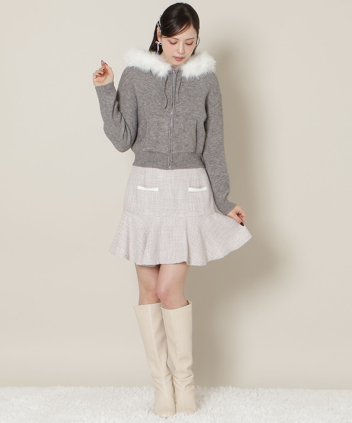 WILLSELECTION「フードファーニットパーカー」|パーカー|