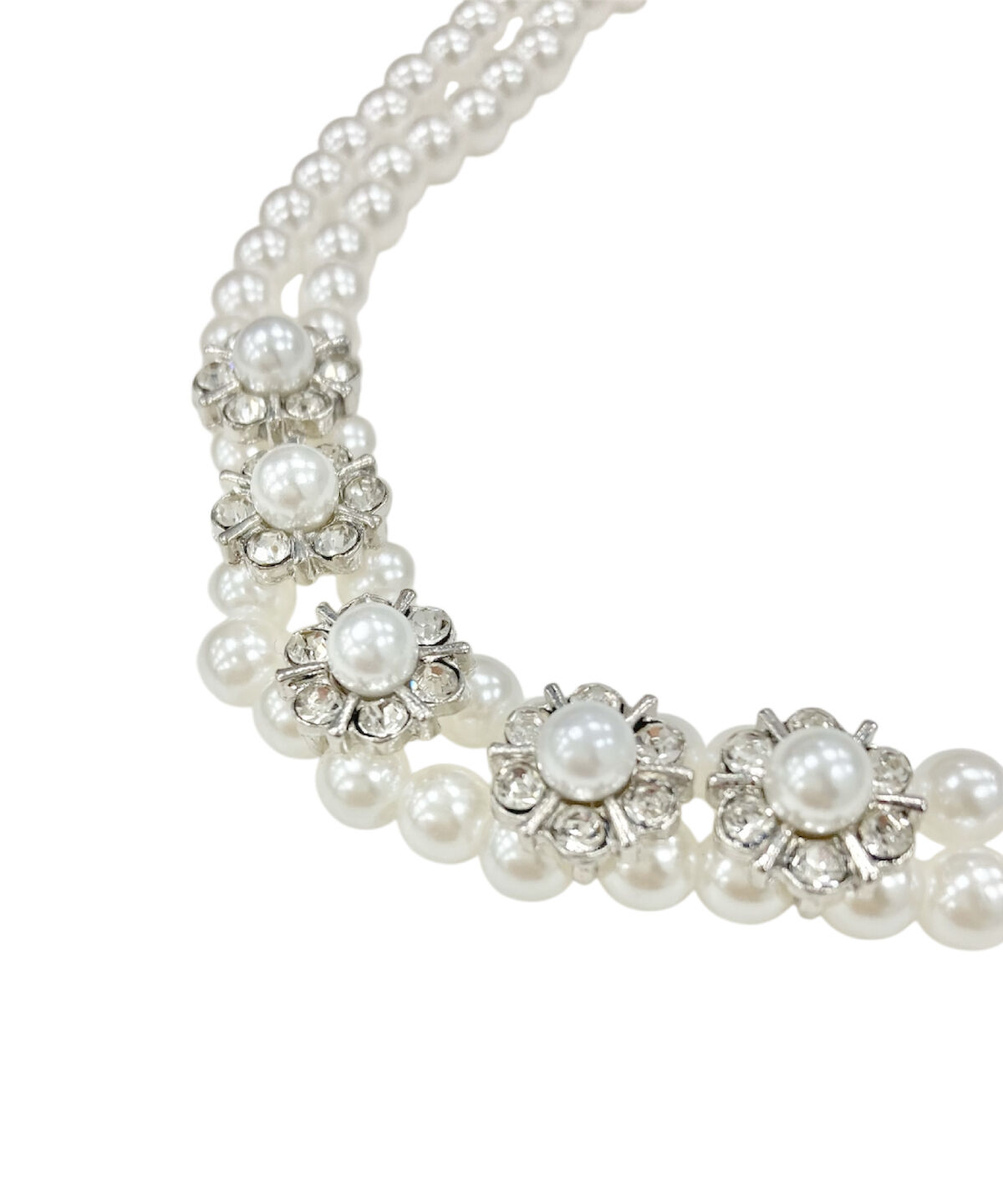 WILLSELECTION「フラワービジューパールネックレス」|ネックレス|