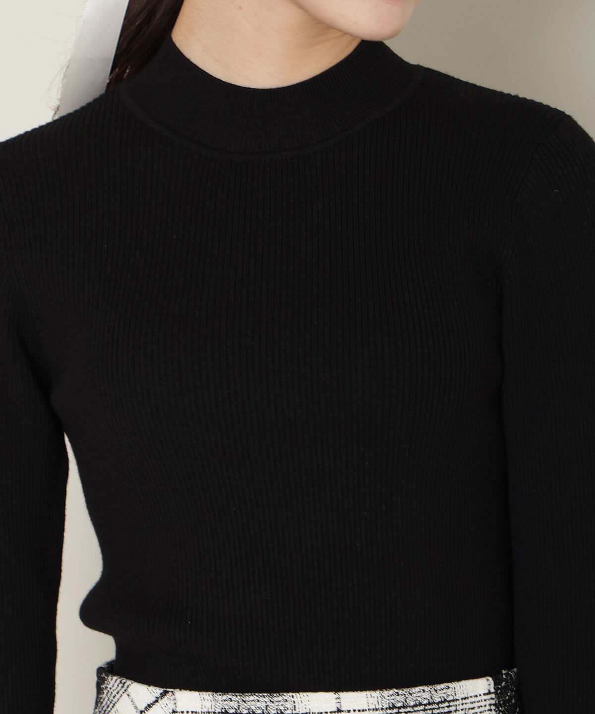 WILLSELECTION「袖口レースハイネックリブニット」|ニット・セーター|