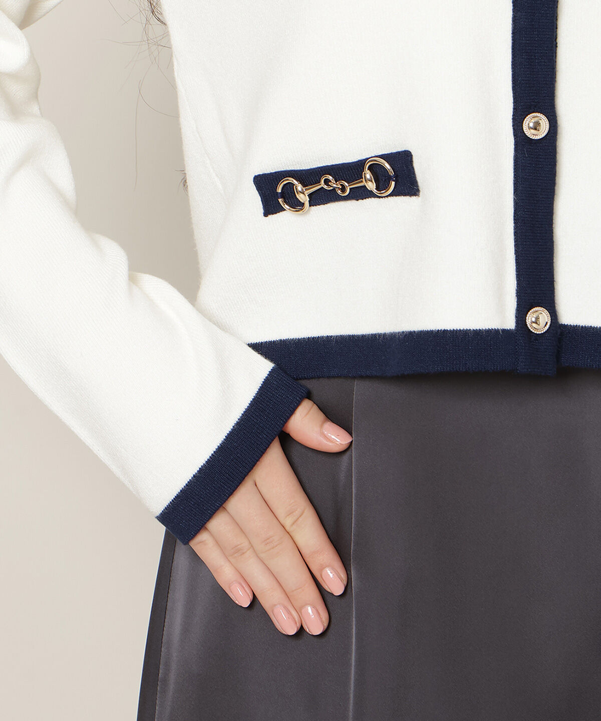 WILLSELECTION「バイカラーアンサンブル」|カーディガン|