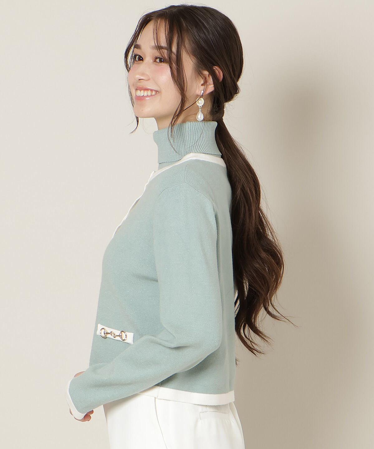 WILLSELECTION「バイカラーアンサンブル」|カーディガン|