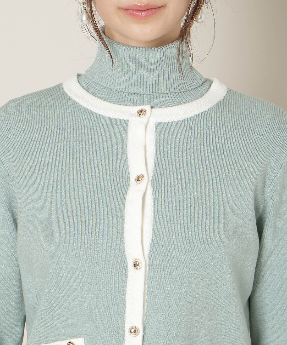 WILLSELECTION「バイカラーアンサンブル」|カーディガン|