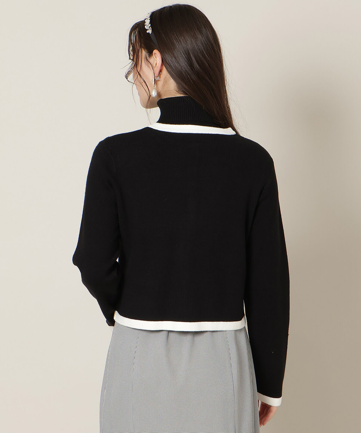 WILLSELECTION「バイカラーアンサンブル」|カーディガン|