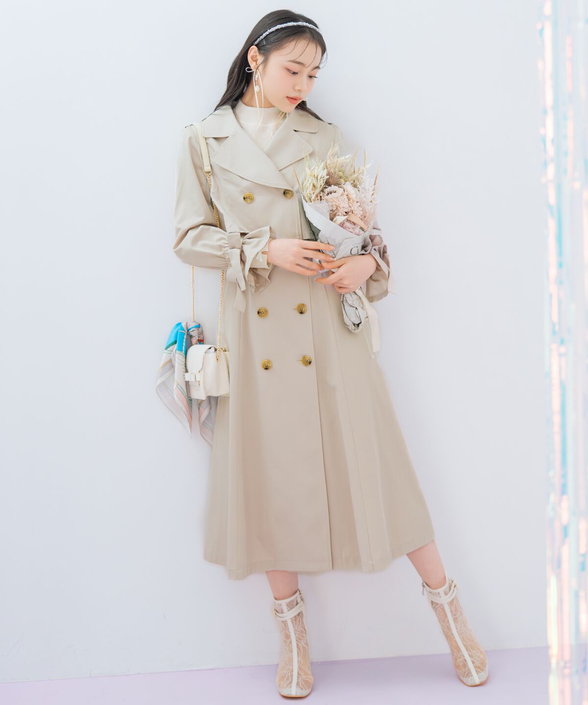 WILLSELECTION「リボンスリーブ3WAYトレンチコート」|トレンチコート|