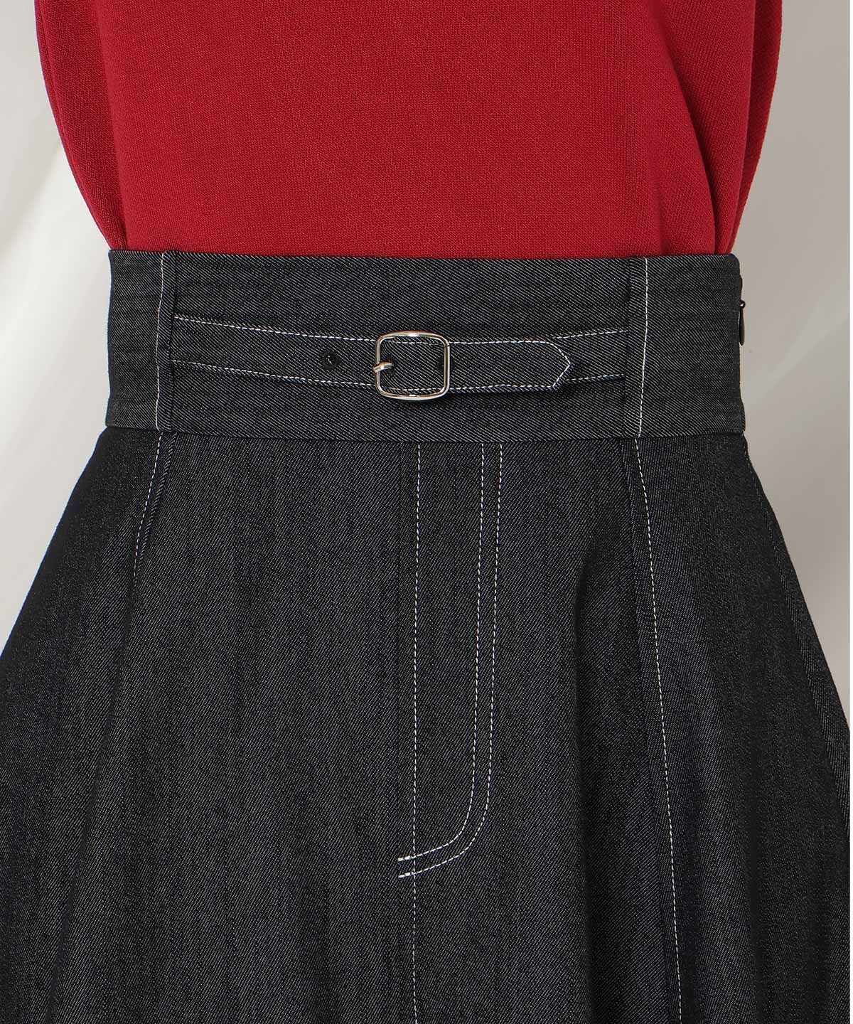 WILLSELECTION「ベルトデザインフレアスカート」|フレア|