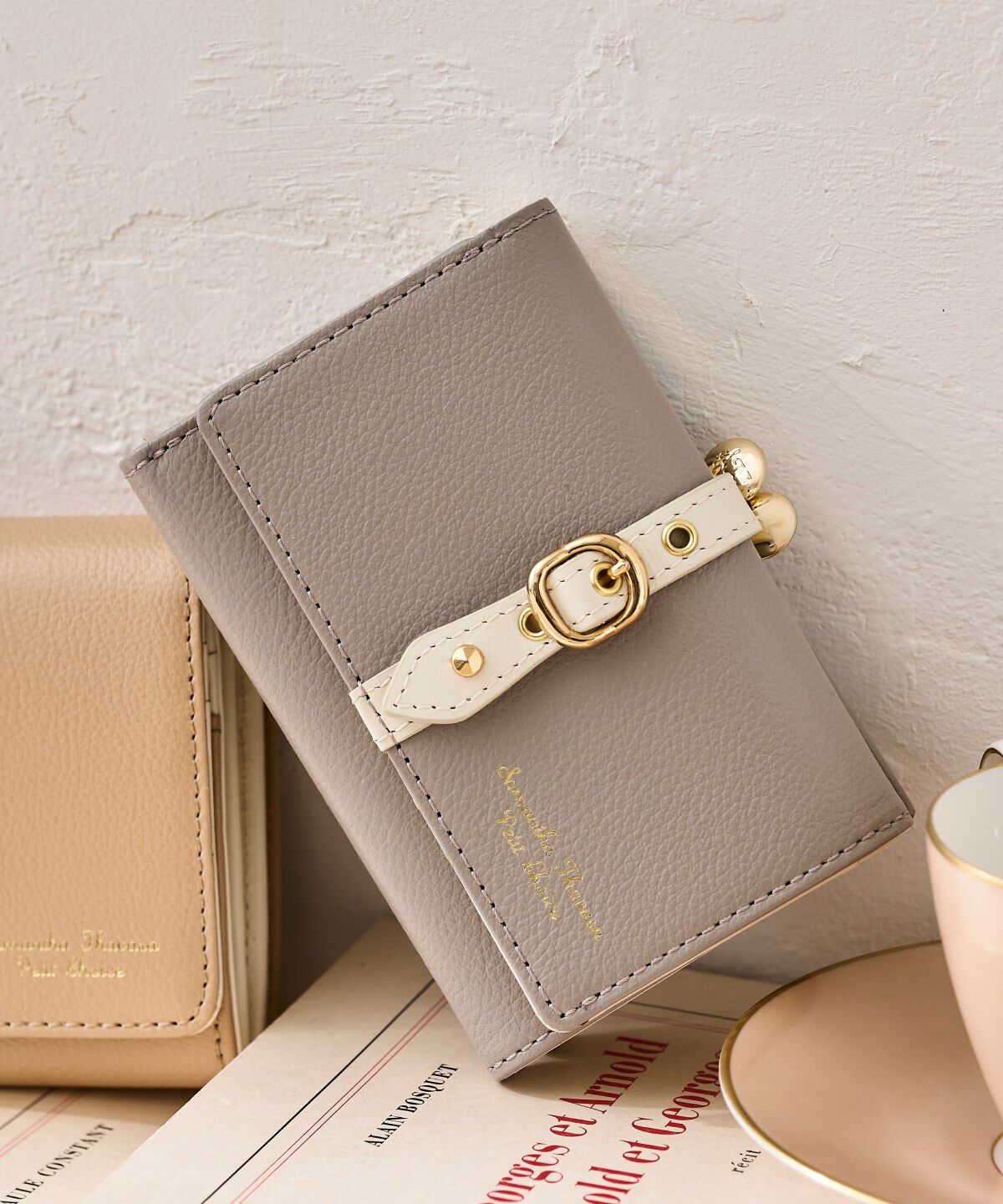 Samantha Thavasa Petit Choice「フロントベルト 折財布」|財布|グレー