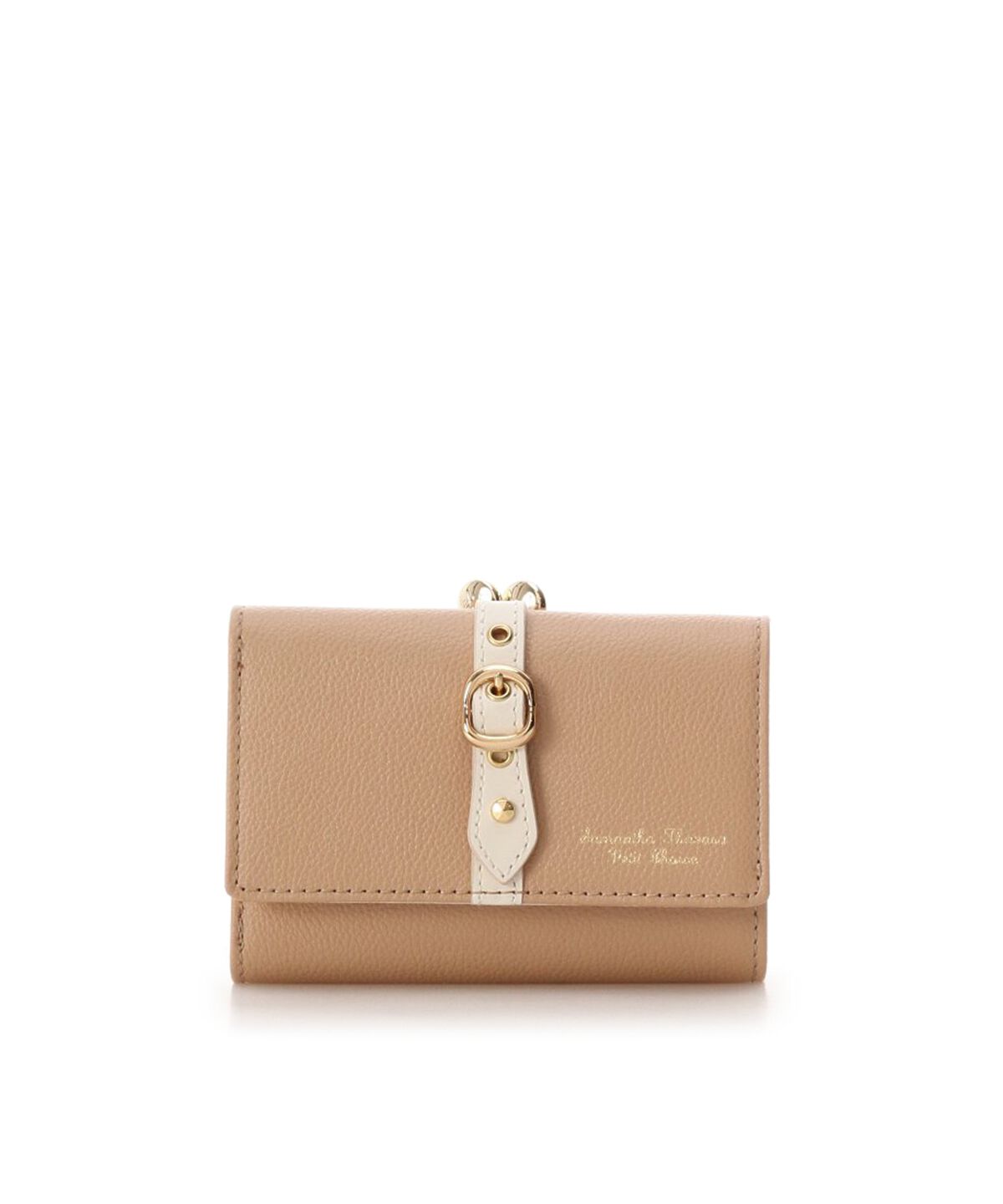 Samantha Thavasa Petit Choice「フロントベルト 折財布」|財布|ベージュ