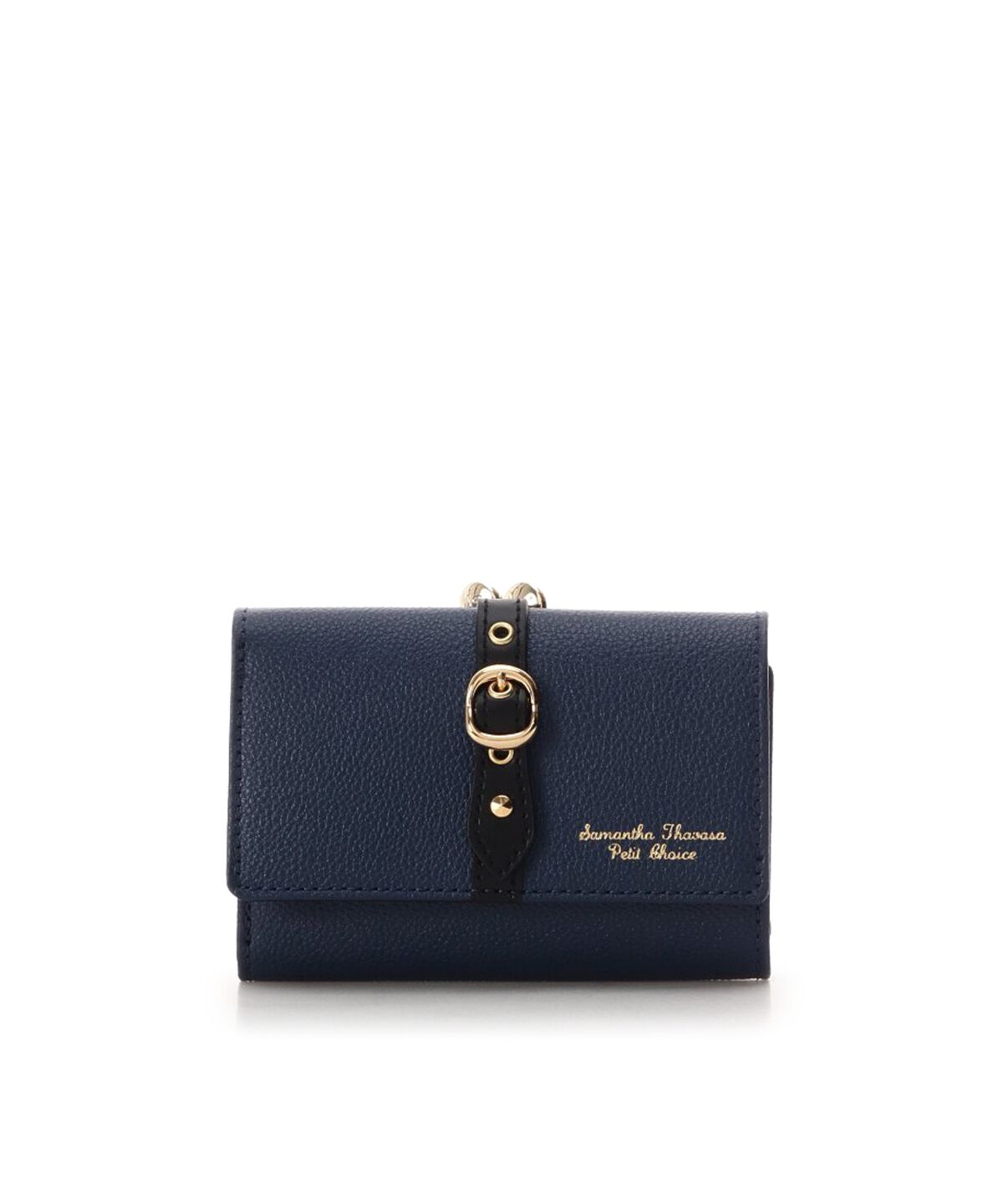 Samantha Thavasa Petit Choice「フロントベルト 折財布」|財布|ネイビー