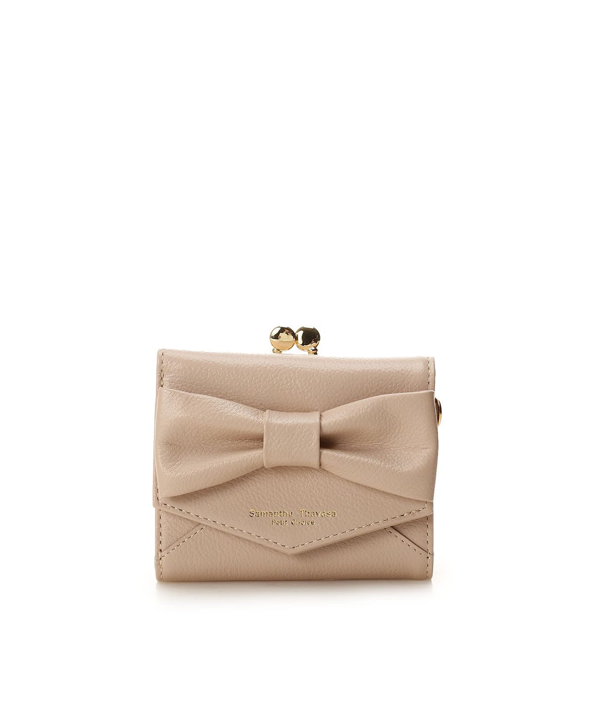 Samantha Thavasa Petit Choice「ビッグリボン 折財布」|財布|ベージュ