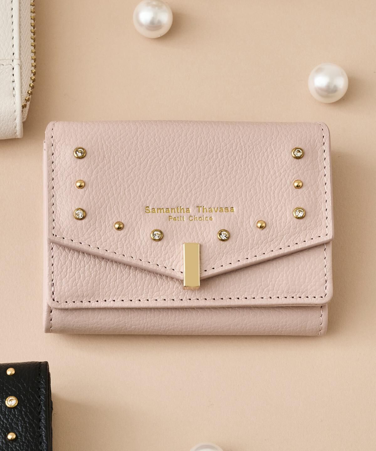 Samantha Thavasa Petit Choice「ゴールドスタッズ ミニ折財布」|財布|