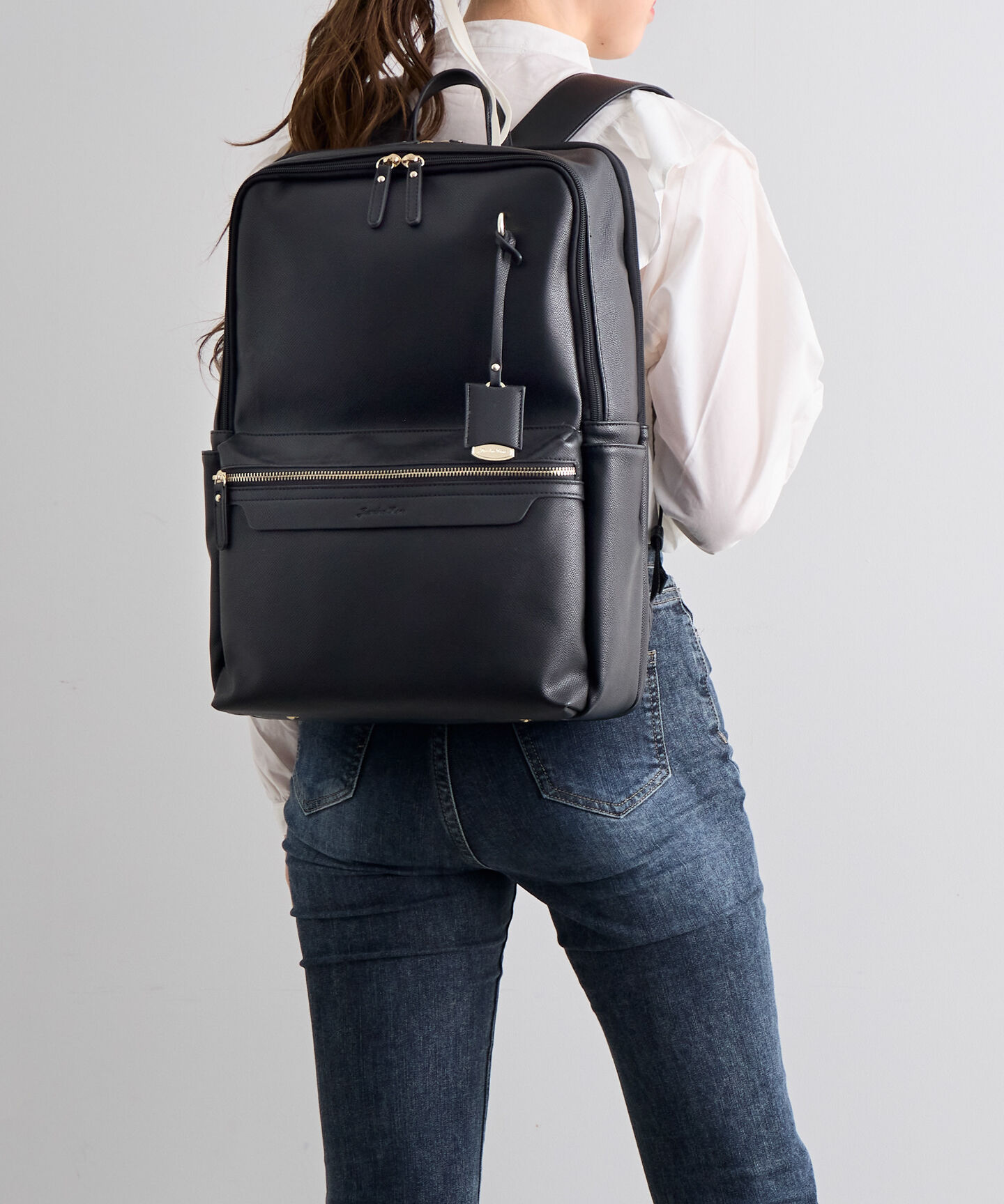 Jewelna Rose「ジュエルナローズ リモハピ2 リュックサック 合皮 B4 PC収納 通勤 リモートワーク 15.6インチ 10965」|リュック|