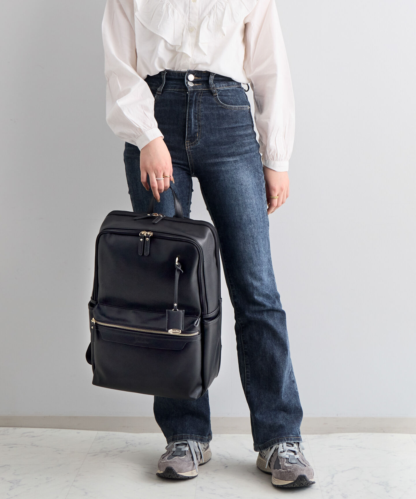 Jewelna Rose「ジュエルナローズ リモハピ2 リュックサック 合皮 B4 PC収納 通勤 リモートワーク 15.6インチ 10965」|リュック|