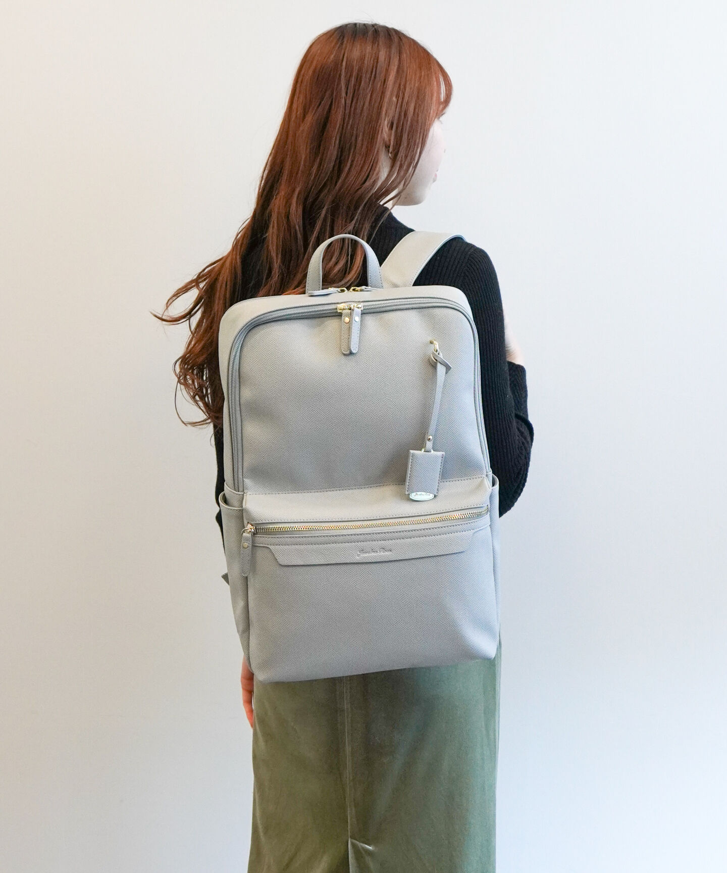 Jewelna Rose「ジュエルナローズ リモハピ2 リュックサック 合皮 B4 PC収納 通勤 リモートワーク 15.6インチ 10965」|リュック|グレー