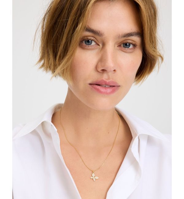 kate spade new york「ラッキー チャーム パヴェ バタフライ ペンダント」|ネックレス|