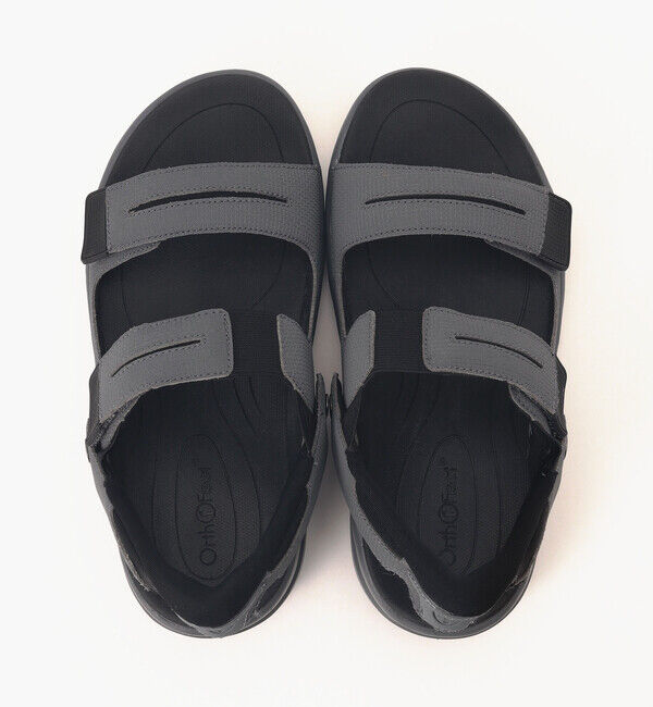 Orthofeet「【オーソフィート】ネプチューン ワイド/グレー マイクロファイバー/サンダル メンズ」|サンダル|