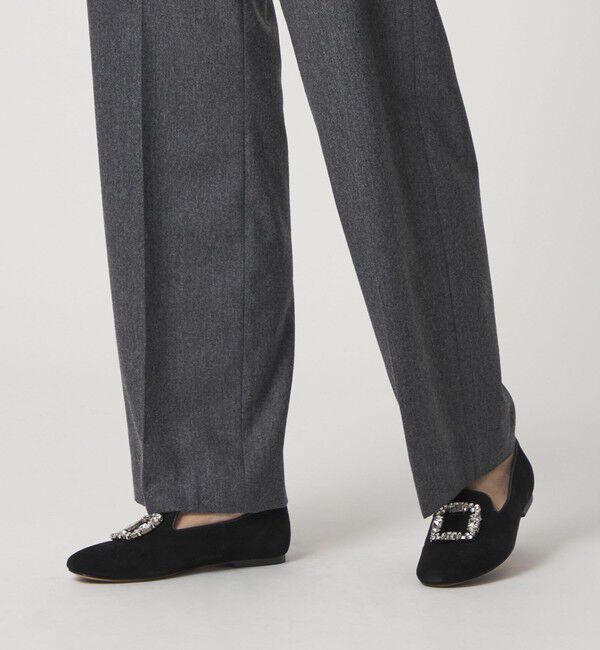 ODETTE E ODILE「ラウンドオペラビジュー フラット10&uarr;」|パンプス|