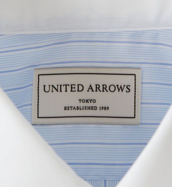 UNITED ARROWS「ALBINI オルタネイトストライプ セミワイドカラー クレリックシャツ」|シャツ・ブラウス|