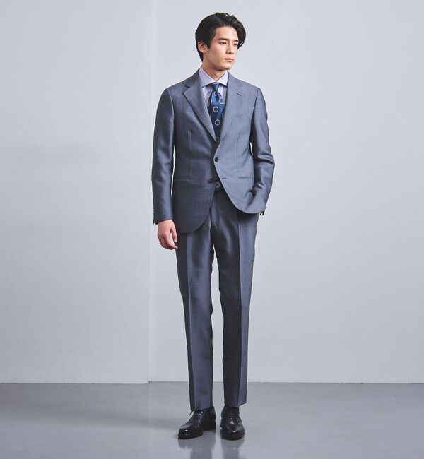 UNITED ARROWS「ALUMO/ピンストライプ ワイドカラー シャツ」|シャツ・ブラウス|