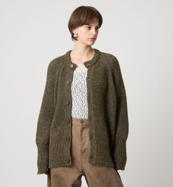 ASTRAET「＜ASTRAET＞3G アイレット カーディガン」|カーディガン|DK.GREEN