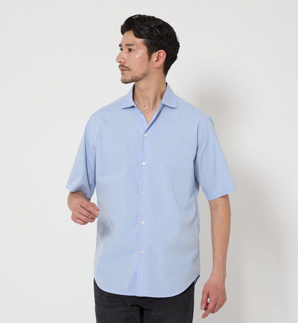 BEAUTY&YOUTH UNITED ARROWS「【WEB限定 WARDROBE SMART】コットン ワイドカラー スキッパーシャツ」|シャツ・ブラウス|