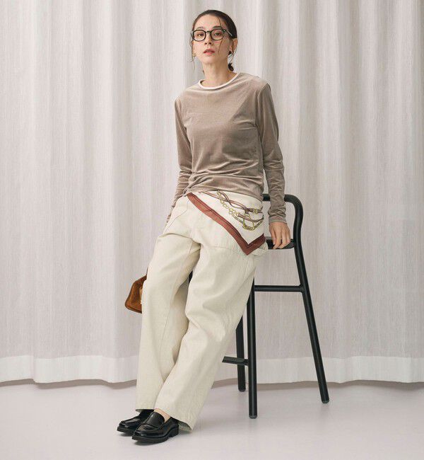 BEAUTY&YOUTH UNITED ARROWS「シアーベロア リンガーロングスリーブTシャツ」|Tシャツ・カットソー|