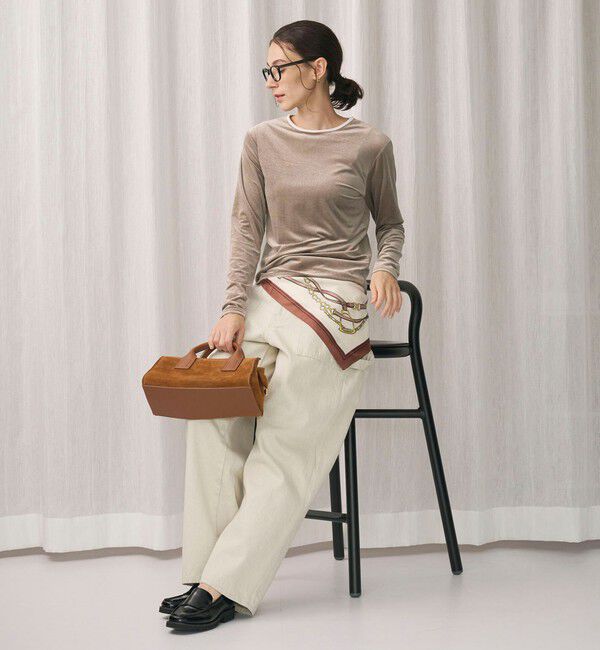 BEAUTY&YOUTH UNITED ARROWS「シアーベロア リンガーロングスリーブTシャツ」|Tシャツ・カットソー|