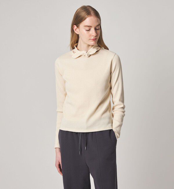 STEVEN ALAN「＜Steven Alan＞ラメ タイモチーフ プルオーバー」|Tシャツ・カットソー|OFF WHITE