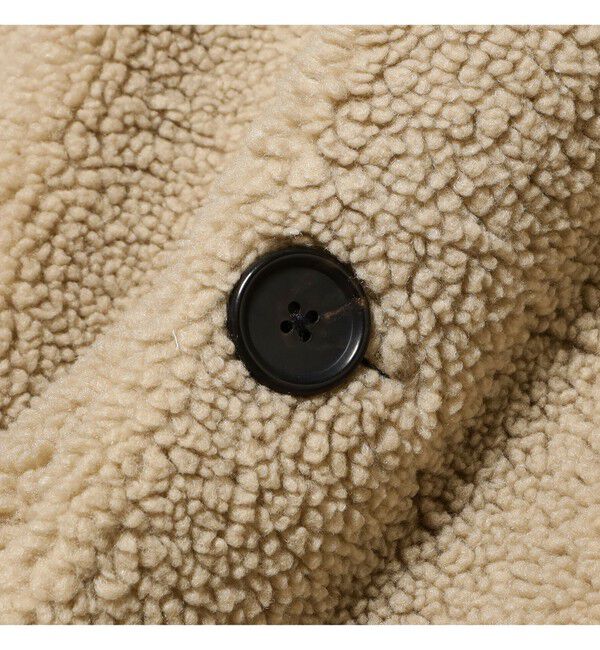 Ray BEAMS 「GYMPHLEX / ボア ノーカラー コート」|ダッフルコート|