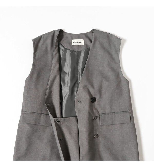 Ray BEAMS 「ロング ジレ ワンピース」|ワンピース|