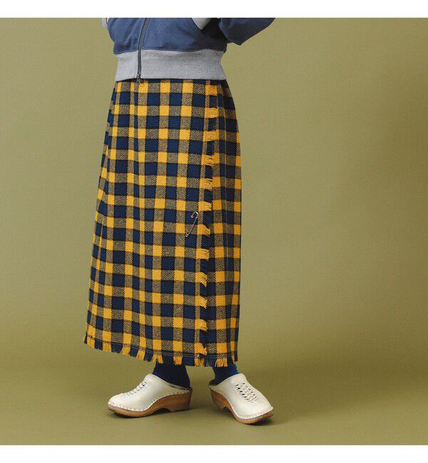 BEAMSBOY「ハリスツイード フリンジ スカート」|スカート|