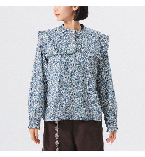 BEAMSBOY「リバティ デタッチ フリルカラー シャツ」|シャツ・ブラウス|