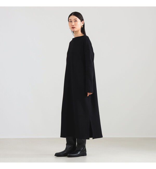 Demi-Luxe BEAMS 「【別注】MAISON CORNICHON / ボートネック サック ワンピース」|ワンピース|BLACK