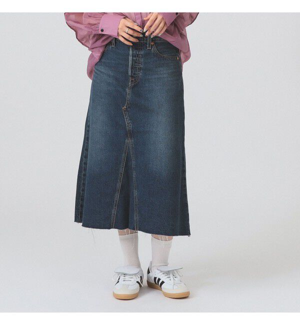 Ray BEAMS 「LEVI&rsquo;S(R) / Aラインデニムスカート ミディアムインディゴ」|スカート|HINGED_HEART