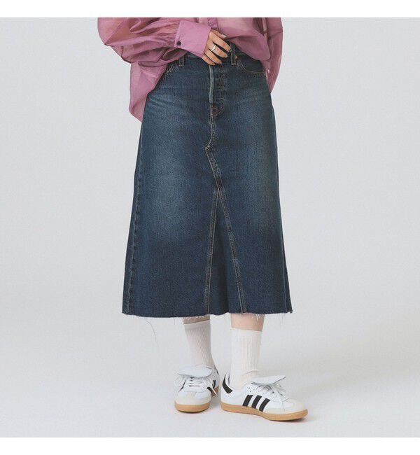 Ray BEAMS 「LEVI&rsquo;S(R) / Aラインデニムスカート ミディアムインディゴ」|スカート|