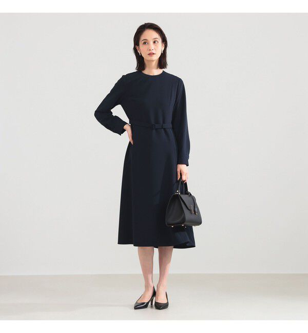 Demi-Luxe BEAMS 「トリアセ ベルテッド ワンピース」|ワンピース|