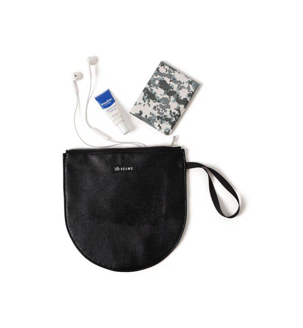 BEAMS「フェイクレザー ポーチ M」|ポーチ|