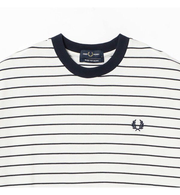 BEAMS「【別注】FRED PERRY / RELAXED STRIPE PIQUE T-SHIRT」|Tシャツ・カットソー|