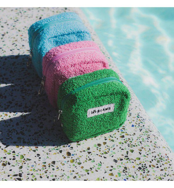 BEAMS「パイル ポーチ S」|ポーチ|GREEN