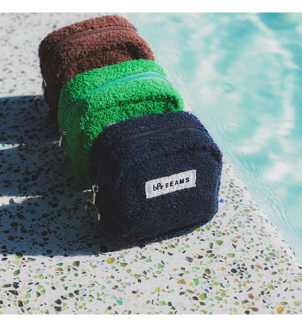 BEAMS「パイル ポーチ S」|ポーチ|NAVY