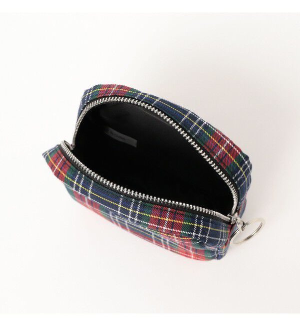 BEAMS「チェック ポーチ M」|ポーチ|