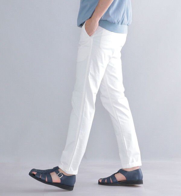 SHIPS「SHIPS:〈抗菌加工〉japan quality カラー テーパード スリム チノパンツ」|チノ|ホワイト