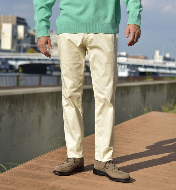 SHIPS「SHIPS:〈抗菌加工〉japan quality カラー テーパード スリム チノパンツ」|チノ|オフホワイト