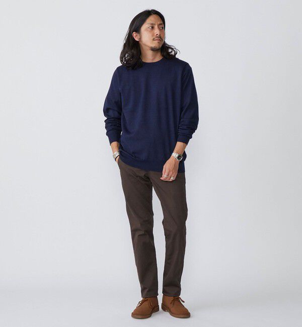 SHIPS「SHIPS:〈抗菌加工〉japan quality カラー テーパード スリム チノパンツ」|チノ|