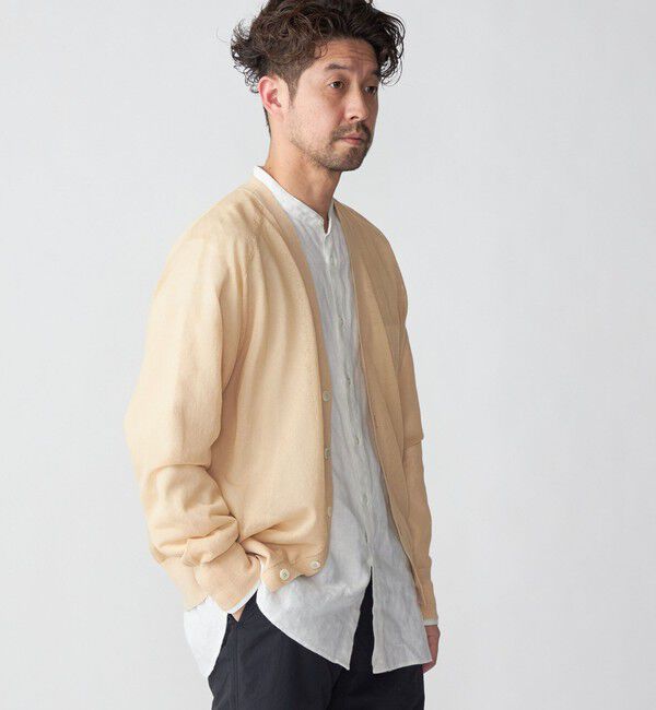 SHIPS「SHIPS: コットン/リネン サマーニット シアー Vカーディガン」|カーディガン|