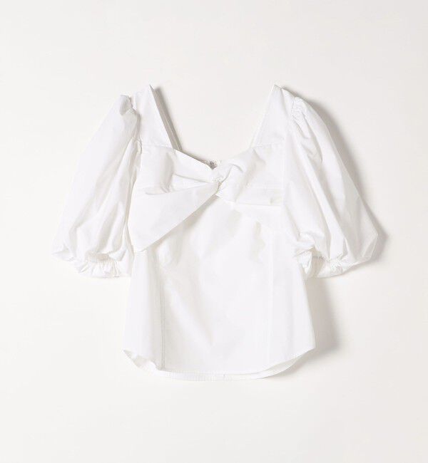 quaranciel「quaranciel:〈洗濯機可能〉タイプライター ツイスト ボリュームスリーブ ブラウス」|シャツ・ブラウス|