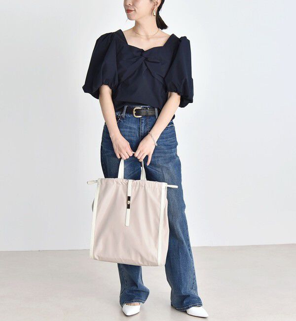 quaranciel「quaranciel:〈洗濯機可能〉タイプライター ツイスト ボリュームスリーブ ブラウス」|シャツ・ブラウス|