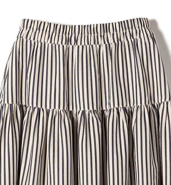 SHIPS Colors 「SHIPS Colors:〈洗濯機可能〉ストライプ ギャザー スカート◇」|フレア|