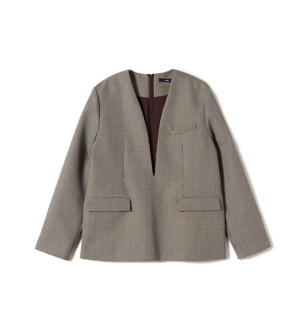 SHIPS for women「ウール混 チェック プルオーバー ジャケット（セットアップ対応）」|その他|